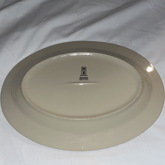 MERRY BRIGHT OVAL SERVING PLATTER VINTAGE - Picture 5 of 6
